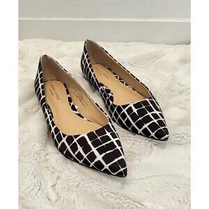 Adam Lippes for Target Shoes Size 8.5 Slip On Flats Black White Silky Dress New